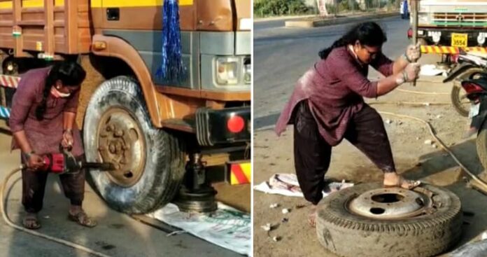Truck-Mechanic-Woman-Aadilaxmi