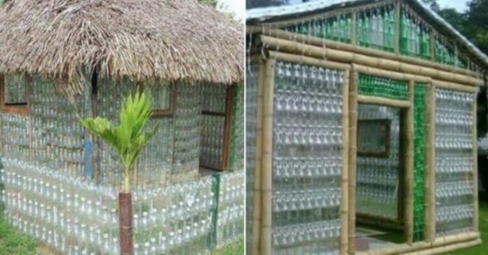 Man built jugaad luxurious house with Man built jugaad luxurious house with recycle plastic bottels plastic bottels