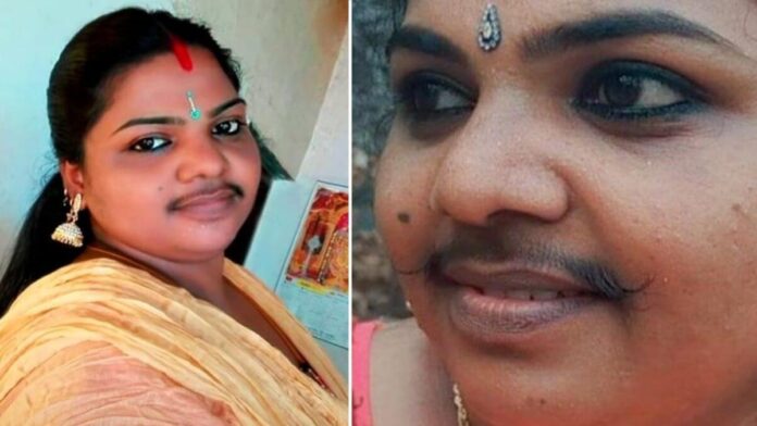 Kerala Woman with Mustache
