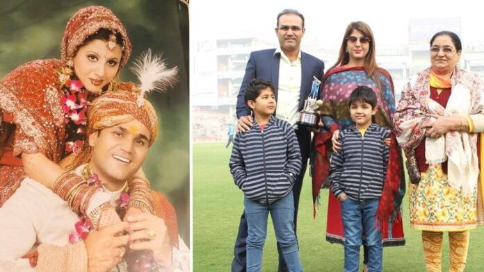 Virender Sehwag with Family